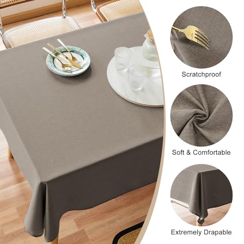 Image of AUSSPVOCT Textured Table Cloth Rectangle 52x70 Inch for Home Kitchen Decor