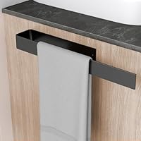 Handtuchhalter Ohne Bohren Schwarz, BETHOM 40CM Handtuchstange, Badezimmer Handtuchhalter Selbstklebend, Metall Matt Handtuch Halterung Wandmontage, Wasserdicht Rust Badetuchhalter für Bad und Küche