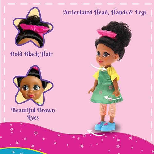 Image of Li'l Diva Hairstylist-Stephanie 6 inch Doll|India's First Preschool RolePlay Pretendplay Doll with Accessories|Best Gift|Toy Doll for Girl3+|Movable Arms & Legs|Beautiful Dress|Elegant Eyes|Soft Hair Play