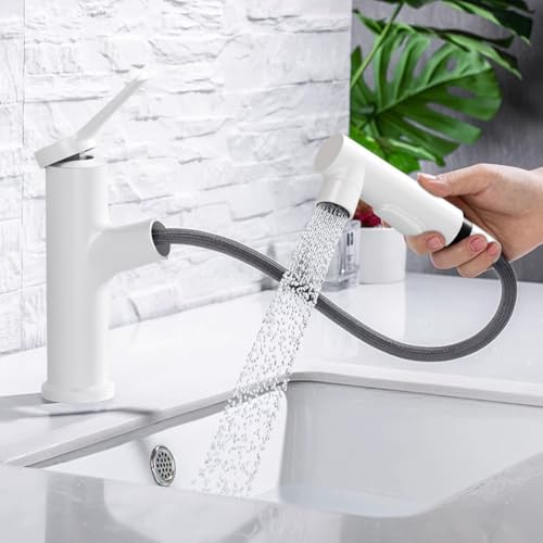 DASIAUTOEM Wasserhahn Bad, Wasserhahn Ausziehbar, Waschbecke