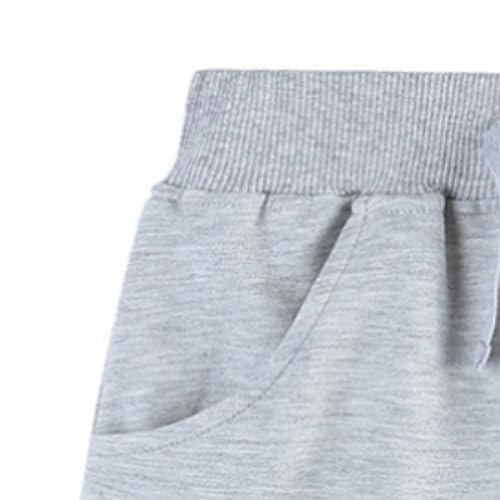 Moonker Kids Boys Baggy Cotton Shorts Breathable Drawstin Elastic Waist Wide Leg Solid Athletic Short Pants2