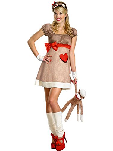 Ms. Sock Monkey Deluxe Costume - Small - Dress Size 4-6