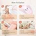 Epilator for Women Hair Removal Device with 36 Tweezers & Massage Pad - Painless LED Smooth Glide Epilator for Face, Arms, Legs & Body