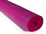 Rouleau de papier crépon italien de qualité supérieure, poids lourd, 140 g (plus de 40 couleurs) (violet cyclamen (972))