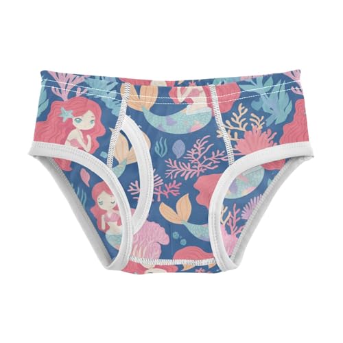 Wusikd Cute Mermaid Boys' Underwear Cotton Coral Reef Boys Briefs Soft Toddler Underwear 2T