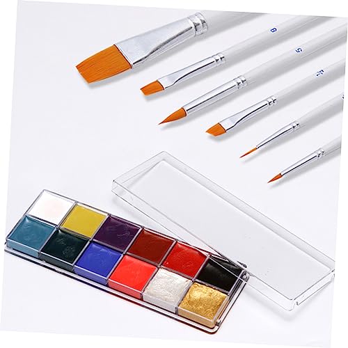 Maquillage corps Healvian longue tenue peinture visage carnaval Halloween 2 pièces
