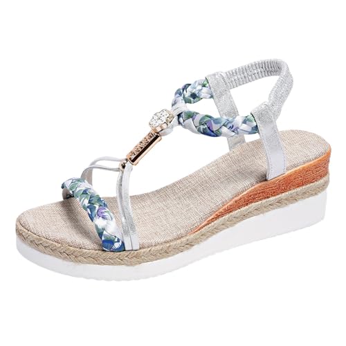 Chaussures compensées femme pieds larges avec semelle antidérapante respirante