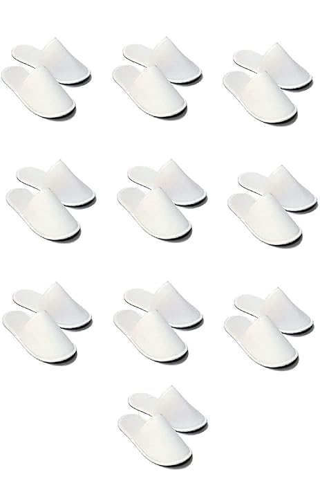 Kalpana's Disposable Slippers/Cotton closed to hotel salons sap white slippers for women and men, Guests, Travel Free Size (Pack of 10) - Image 7 thumbnail