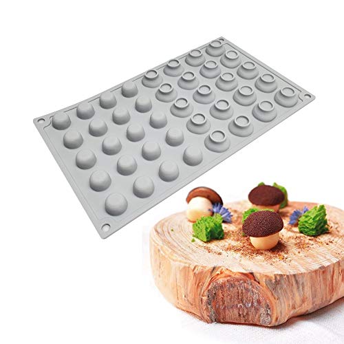 XiaoShenLu moldes para Chocolate 3D, Chocolate molds Molde Pastel 3D para postres pudín, 40 Agujeros Hongos Cover
