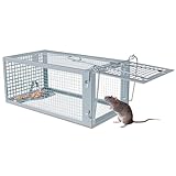 SARSTRY Mausefalle Lebend, Rattenfalle Lebendfalle XL Groß Tierfalle Wiederverwendbare Mäuse Falle Lebend Käfig für Innen & Aussen, 100% Effektiv & Verletzungsfrei