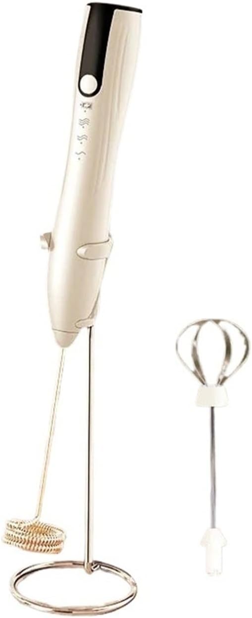 Electric Egg Beater, 3 Speeds Adjustable Hand Whisk Drink Mixer Milk Frother for Coffee, Matcha, Smoothies(Black)