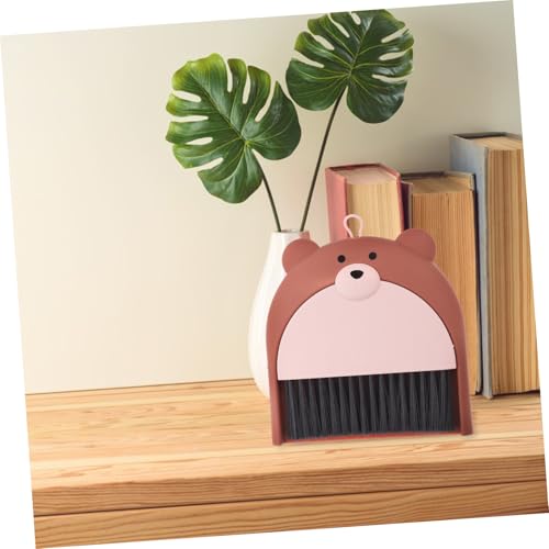 ROMISBABA Mini Kehrschaufel und Besen Set mit Niedlichem Bärendesign Ergonomischer Tischbesen für Effiziente Reinigung von Desktop Robust und Langlebig für Haushalt und Büro – Bild 5
