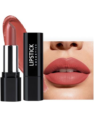 Image of Rose Matte Lipstick for Older Women,Long Lasting Non-Drying Cream Lip Stick