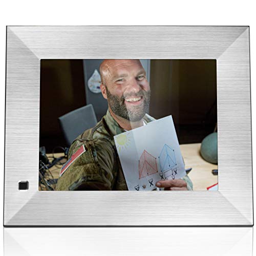 NIX Lux 8 Inch Digital Picture Frame (Silver) - IPS Display, Auto-Rotate, Motion Sensor - Thumbnail 2