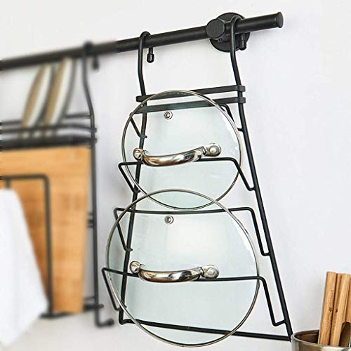 Kitchen shelf lixin en fer noir 38.5 22.5cm pour couvercles