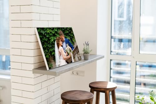 vgoltd Personalised Canvas Wall Art Custom Photo Frame Customise Your Photo Wall Picture For Living Room & Bedroom (12" x 8")