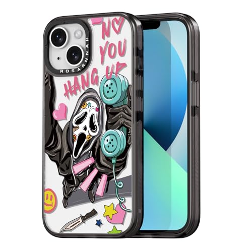 Rosarnnah for iPhone 13 Case Aesthetic Black, Skeleton