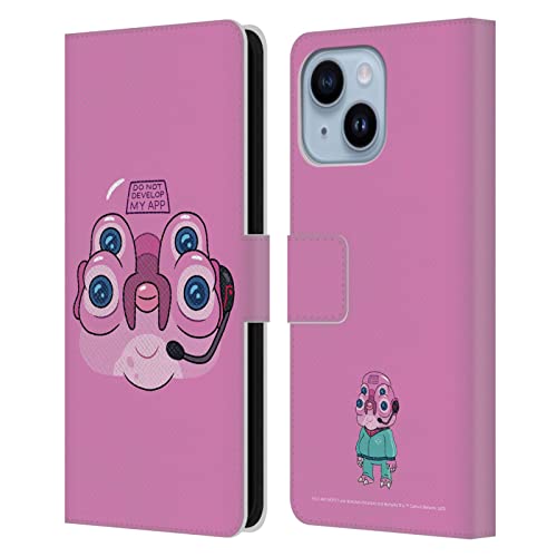 Étui en cuir Rick and Morty officiel iPhone 14 Plus graphismes saison 4