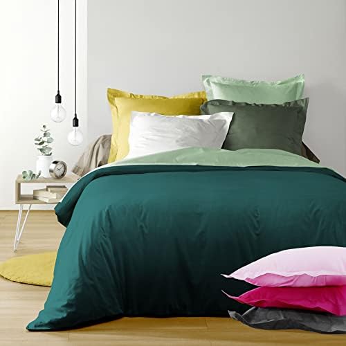 douceur d'intérieur 1642652 Double Fitted Sheet, Cotton, Pebble 160 x 200 cm