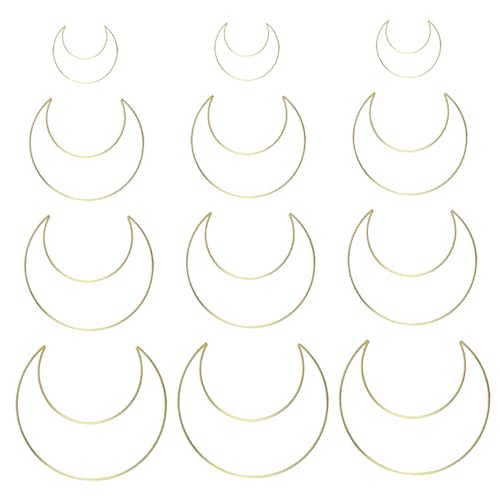 Aros de hierro luna Cabilock para atrapasueños y manualidades de 12 piezas