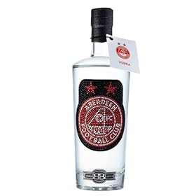 Aberdeen Gifts for Men & Women | Official Aberdeen FC Crystal Edition Birthday Vodka for the Dons Football Fans | Premium Alcohol by Bohemian Brands – 70 cl – Bohemian Brands