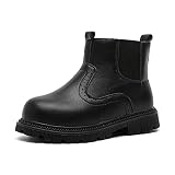 peggy piggy Girls Ankle Boots Chelsea Boots Fashion Side Zipper Boots Lace Up Waterproof Combat Shoe