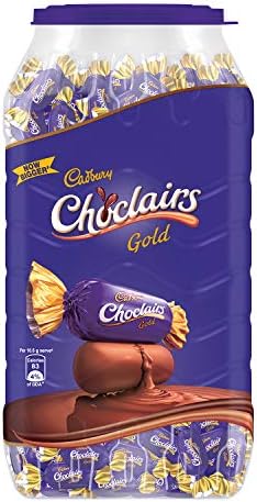Cadbury Choclairs Gold 117 Candies, 725.4 Gram Jar