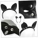 iplusmile Diadema De Cuero Negra Orejas De Conejo Para Mujer,...