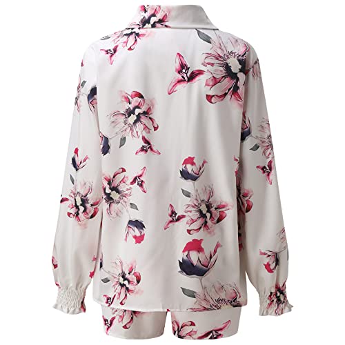AMDOLE Bijoux Pression ensemble 3 pièces haut à fleurs et short - 6