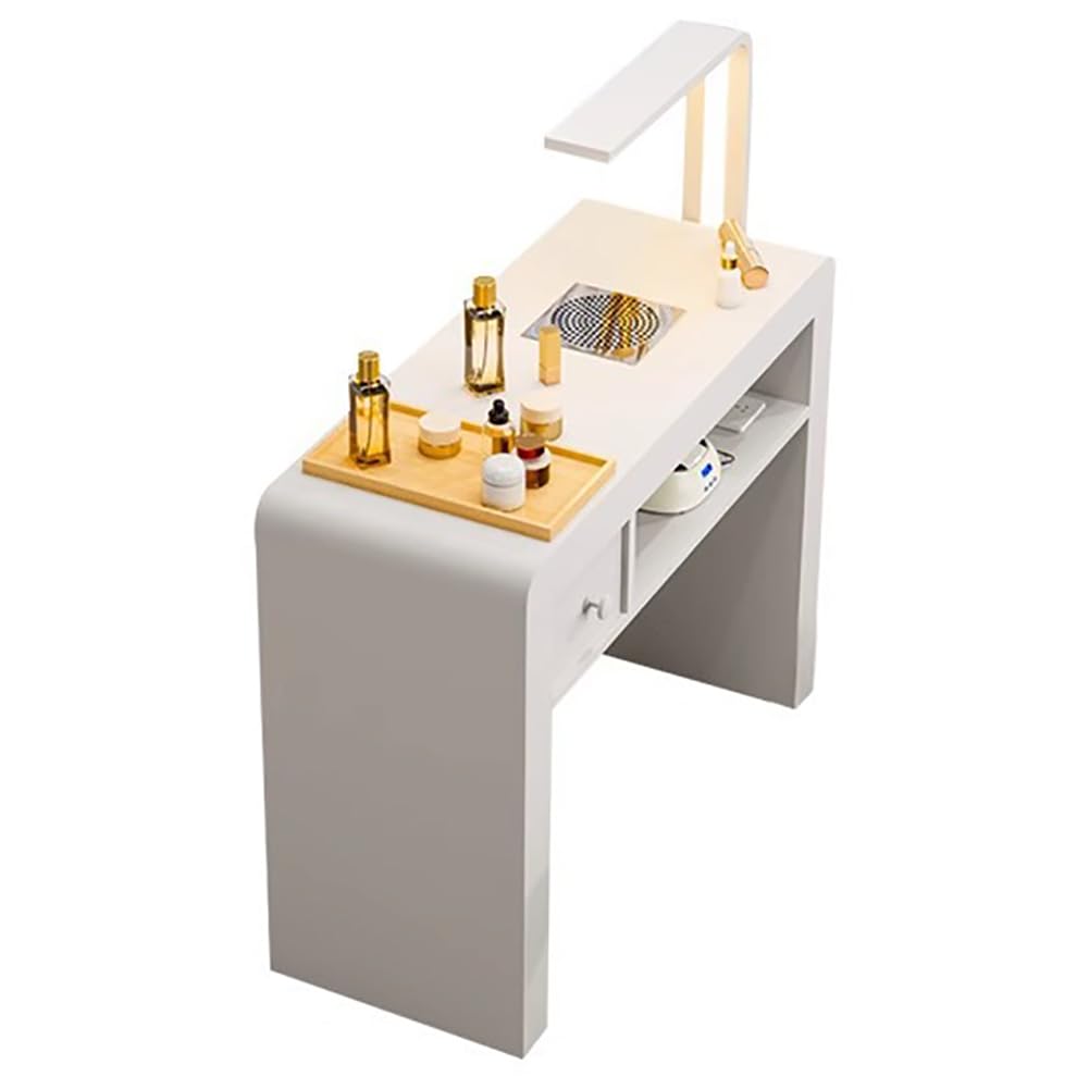 Table de manucure professionnelle pour nail art avec aspirateur et tiroir