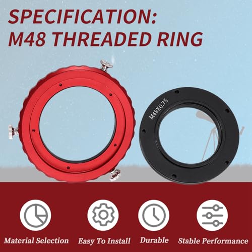 Caméra rotative à 360 ° CAA bague M48 fini le désalignement