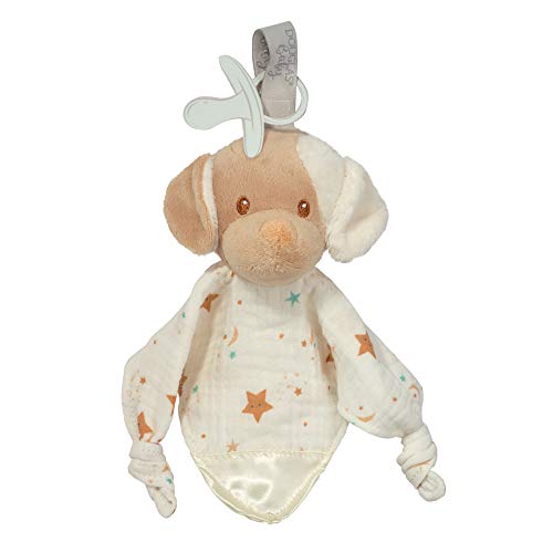 Douglas Baby Auggie Tan Puppy Dog Paci Lovey Pacifier Holder