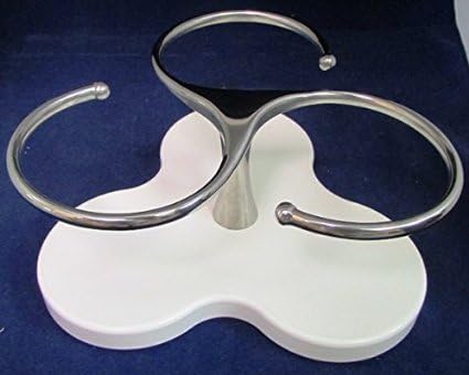 Stainless Steel Trio Whirl Beverage Cup Wine Holder w Base for Boat Yacht