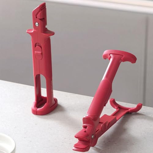 MeevrgR Cuenco multifuncional antiquemaduras y clip de placa con mango de silicona antideslizante para un agarre seguro, elevación segura de utensilios de cocina calientes del microondas, horno - imagen 4