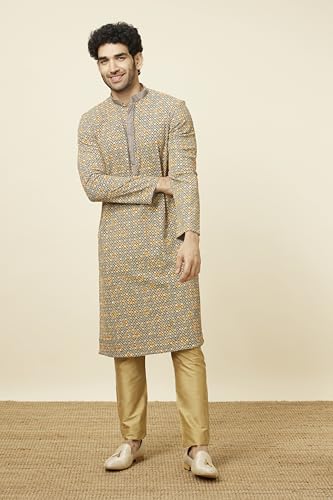 Image of Manyavar Men's Blended Viscose Pencil Pyjama with Elastic and String (1pc)