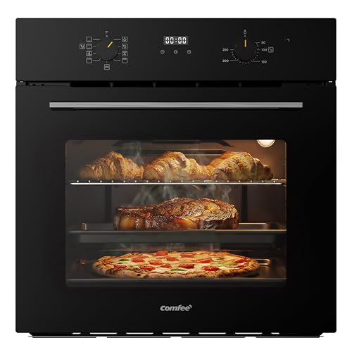 Four Électrique Multifonction Encastrable COMFEE', Capacité 70 L, Classe A, 10 Fonctions De Cuisson, Fonction Pizza, Nettoyage AquaClean, Affichage LED, Noir -...