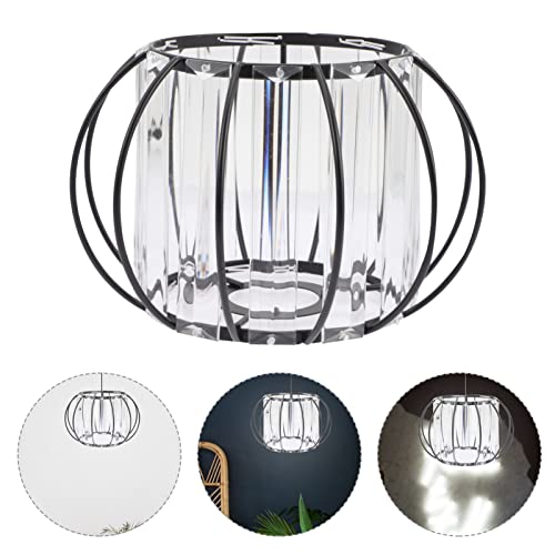 Image of Uonlytech 2pcs Glass Lampshade Lamp Shade Replacement Bedside Lamp s E27 Glass s Lantern Decorative Lanterns Light s Protection E14 Iron Cage