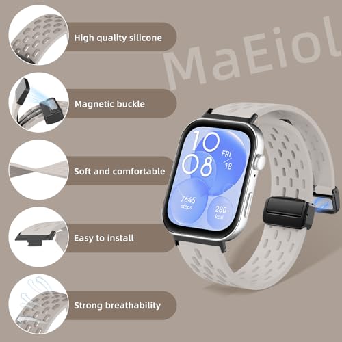 MaEiol Silicone Strap for Huawei Watch Fit 4 Pro/Fit 4/3 - Image 2