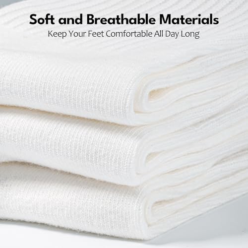 5-8 Pairs Womens Casual Calf Crew Socks Cotton Comfortable and Lightweight Socks for Women Size 5-103