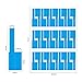 300 Cable Labels comprised of 5 Bright Colors Waterproof Labels Tear Resistant and writeable for Quick Tracking of Ethernet / Electronic / Cable / Wire or Network Cords