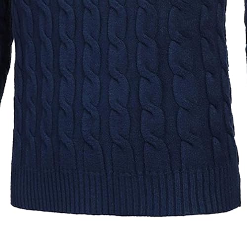 Pull à col roulé bleu pour homme idéal pour vos sorties d'hiver - 3