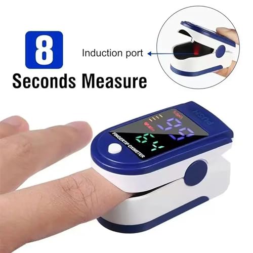 Pulse Oximeter/Blood Oxygen Monitor Finger Saturation with LED Display and Lanyard – Finger Heart Rate Monitor with SpO2 Pulse Oximeter Display - Oxygen Saturation Monitors - Image 5