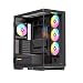 Produktbild Nfortec Ursa EATX/ATX/MicroATX/ITX Gaming-PC, 4 PWM ARGB-Lüfter, gehärtetes Gleitglas, USB-C, Flüssigkühlung, 420 mm, Schwarz