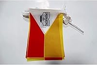 Vista 136 de Guatemala 19.7 ft BUNTING Flag 20 banderas 9'' x 6'' - Banderas de cuerda guatemalteca 5.9 x 8.3 in - AZ FLAG