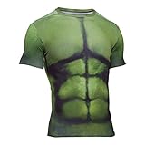 Under Armour Hulk PR Full Suit Compression SS Tee - Men's Forest Green / Pride XL