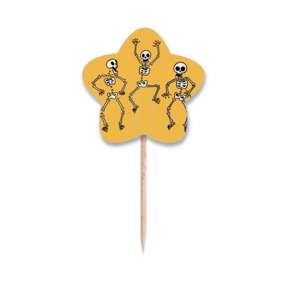 Pics à cupcakes squelettes Halloween pour animer votre buffet de fête