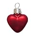 Kurt Adler Petite Treasures Mini Red Heart Ornament, Set of 20