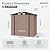 Aoxun 6'x4' Outdoor Storage Shed with Base, Brown