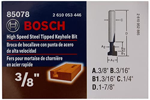 Bosch 85078 3/8 In. High Speed Steel Carbide-Tipped Keyhole Bit #TOP2