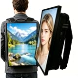 RoyceBee Backpack pubblicitario 21,5" Schermo LED Portatile, Android 11.0, 2G RAM 32G Rom + USB 8G, WiFi/RJ45, 20000mAh, mirroring Schermo Telefono in Diretta, Riproduzione MP4/JPG